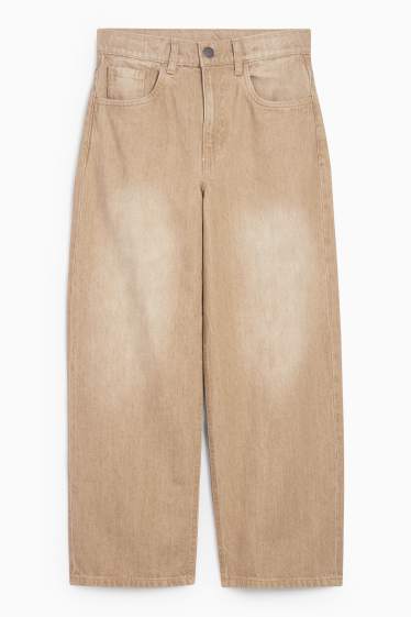 Kinder Jungen - Baggy Jeans - hellbraun