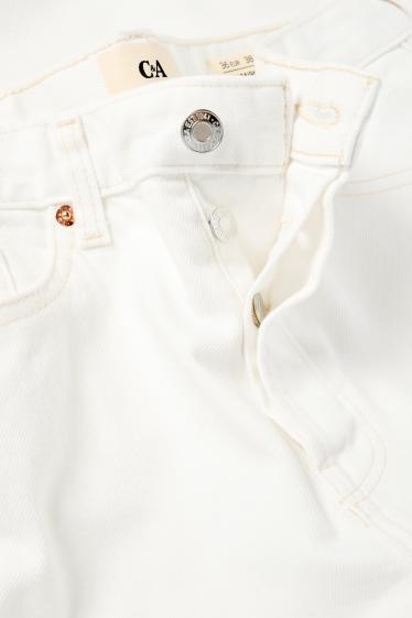 Donna - Vintage straight jeans - vita media - LYCRA® - bianco