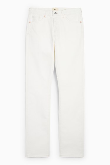 Donna - Vintage straight jeans - vita media - LYCRA® - bianco