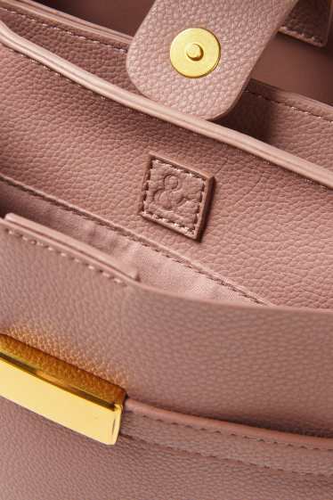 Donna - Borsa a tracolla - similpelle - rosa