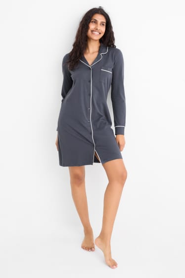Dames - Nachthemd - blauw-mix