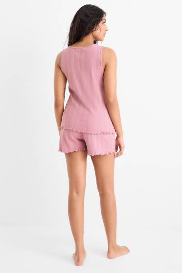 Dona - Pijama curt - rosa fosc