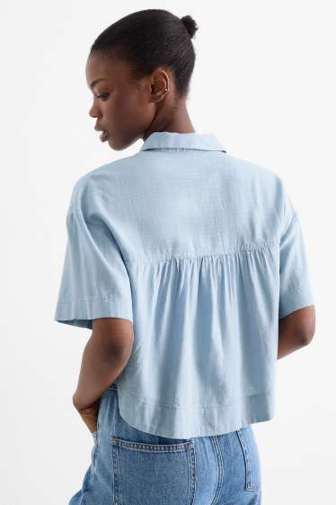 Damen - Bluse - hellblau