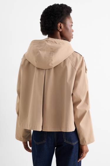 Femei - Trenci crop - bej