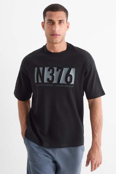 Herren - T-Shirt - Relaxed Fit - schwarz