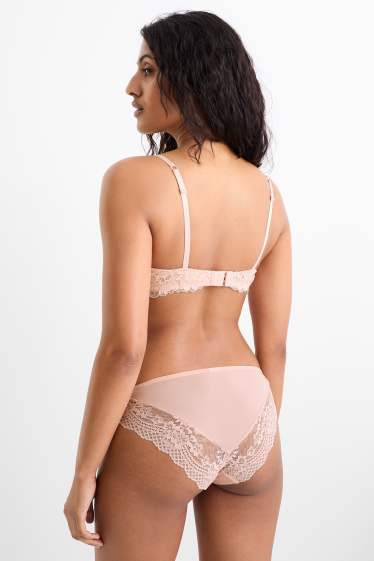 Dames - BH met beugels - FULL COVERAGE - voorgevormd - roze