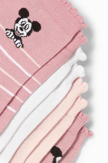 Damen - Multipack 5er - Socken mit Motiv - Micky Maus - rosa