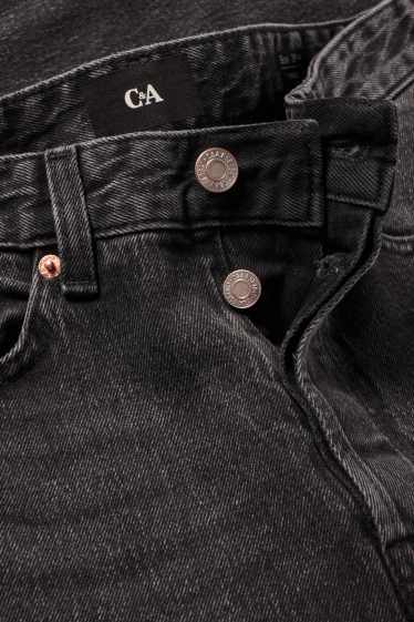 Women - Vintage straight jeans - mid-rise waist - LYCRA® - denim-dark gray