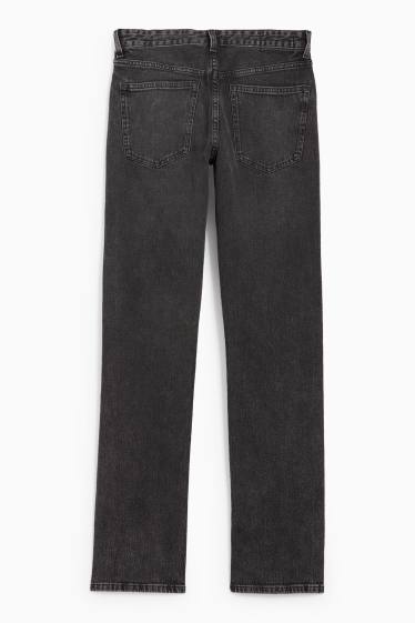 Women - Vintage straight jeans - mid-rise waist - LYCRA® - denim-dark gray