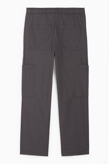 Enfants garçons - Pantalon cargo - gris foncé