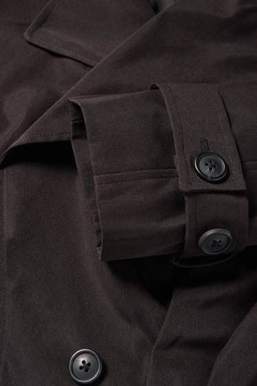 Dames - Korte trenchcoat - zwart