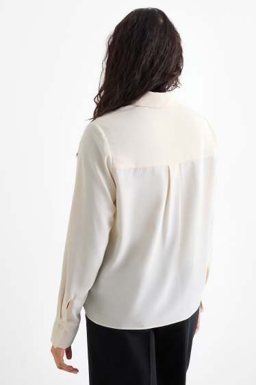 Damen - Bluse - cremeweiß