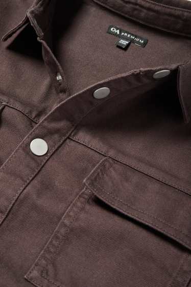 Children Boys - Denim shirt - dark brown