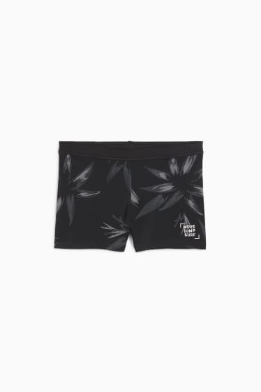 Kinderen: jongens - Zwemboek - LYCRA® XTRA LIFE™ - gebloemd - zwart
