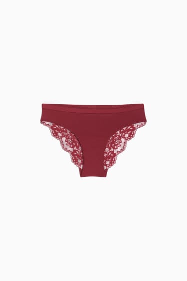 Damen - Slip - dunkelrot