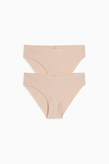 Damen - Multipack 2er - Slip - beige