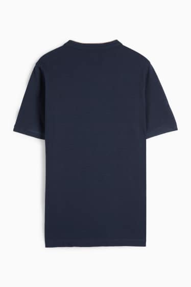 Kinder Jungen - Kurzarmshirt - strukturiert - dunkelblau