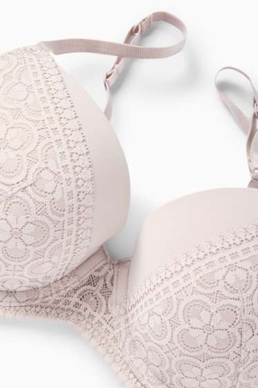 Women - Underwire bra - FULL COVERAGE - padded - taupe