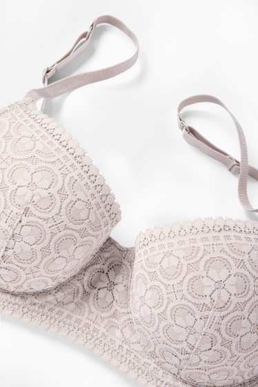 Dames - BH met beugels - DEMI - voorgevormd - taupe