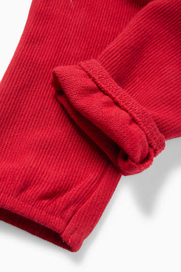 Baby: meisjes - Babybroek - geribd - rood