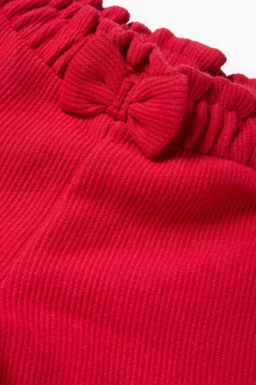 Baby: meisjes - Babybroek - geribd - rood