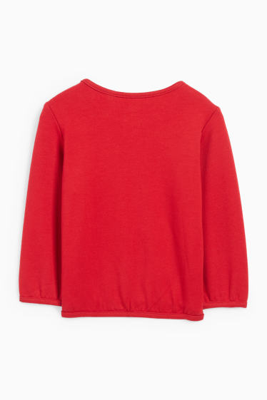 Bébés filles - Ourson - sweat bébé - rouge foncé