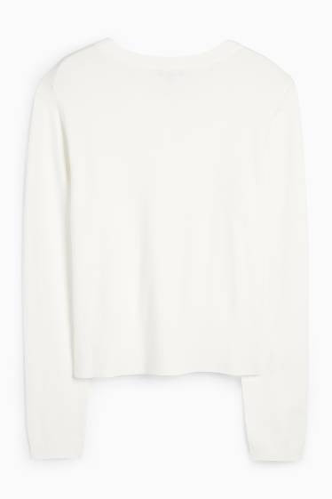 Damen - Strickjacke - weiss