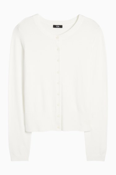 Damen - Strickjacke - weiss