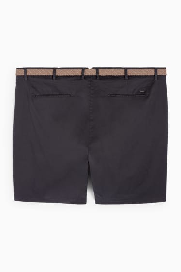 Herren - Shorts mit Gürtel - schwarz