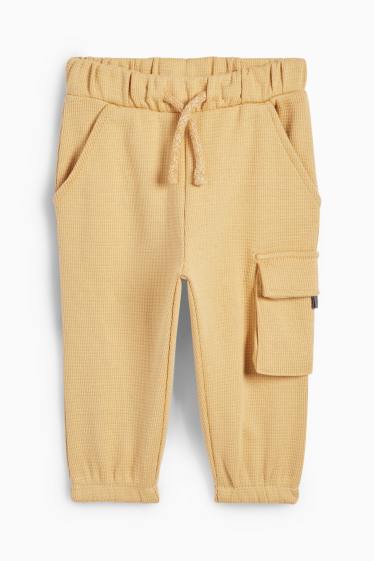 Baby Jungen - Baby-Cargo-Jogginghose - strukturiert - gelb