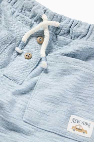 Baby Jungen - New York - Baby-Jogginghose - strukturiert - hellblau
