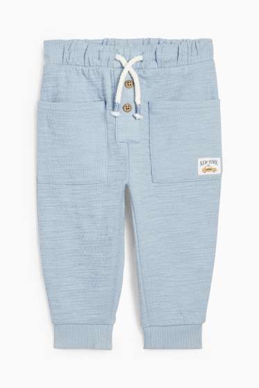 Baby Jungen - New York - Baby-Jogginghose - strukturiert - hellblau