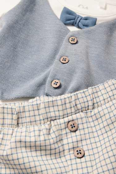 Baby Jungen - Baby-Outfit - 2 teilig - cremeweiss
