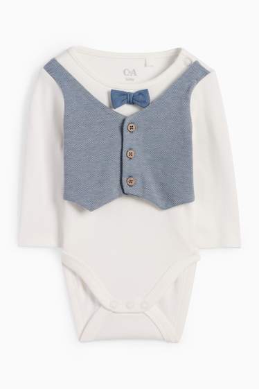 Baby Jungen - Baby-Outfit - 2 teilig - cremeweiss