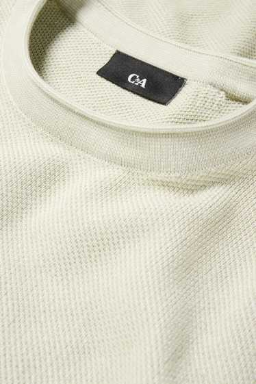 Men - Jumper - textured - mint green