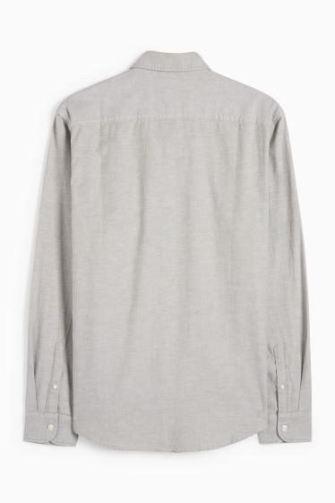 Men - Shirt - regular fit - button-down collar - green