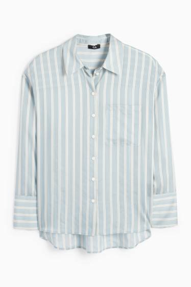 Donna - Blusa - a righe - azzurro