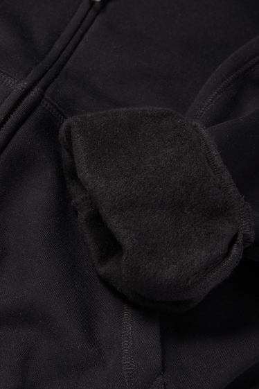 Kinder Mädchen - Sweatjacke mit Kapuze - schwarz