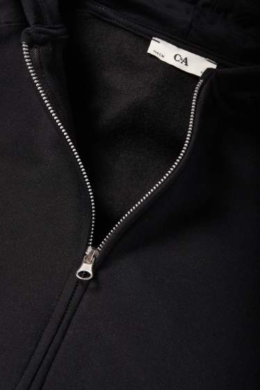 Kinder Mädchen - Sweatjacke mit Kapuze - schwarz