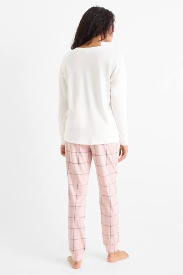 Damen - Pyjama - weiß