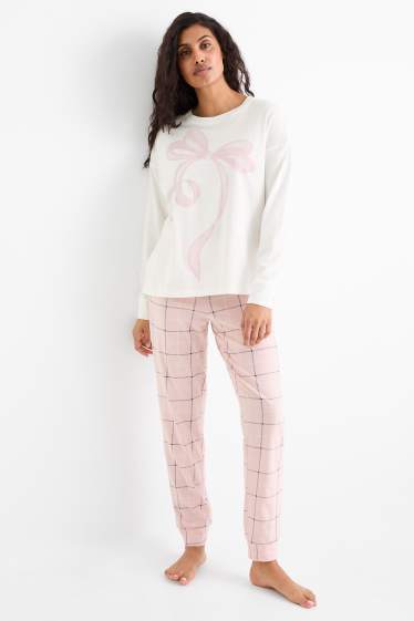 Damen - Pyjama - weiß