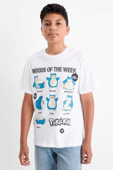 Kinder Jungen - Pokémon - Kurzarmshirt - weiss