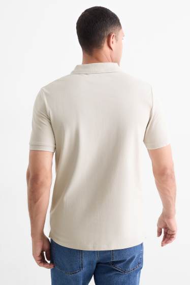 Herren - Poloshirt - hellbeige