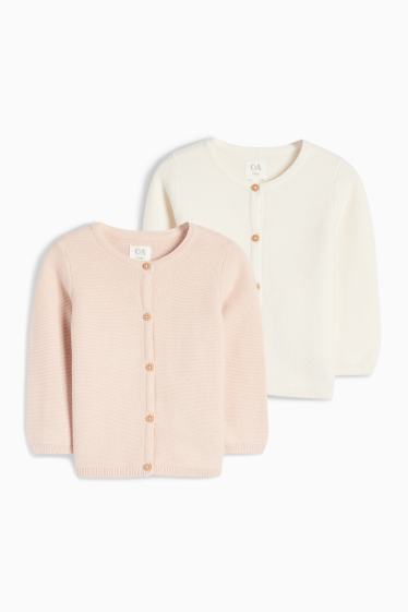 Baby: meisjes - Gebreid babyjack - roze