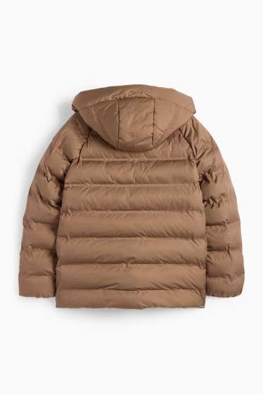 Enfants garçons - Doudoune avec capuche - finition déperlante - marron