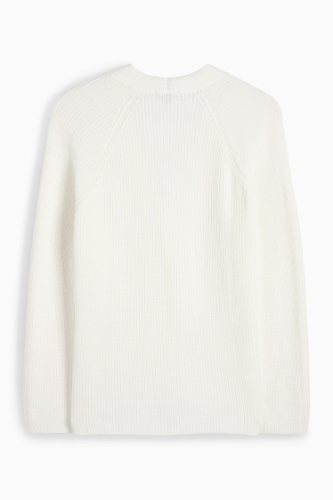 Damen - Strickjacke - weiß