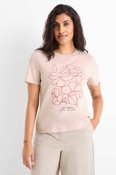Damen - T-Shirt - Regular Fit - rosa