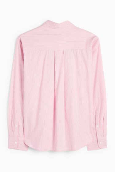 Damen - Bluse - gestreift - pink