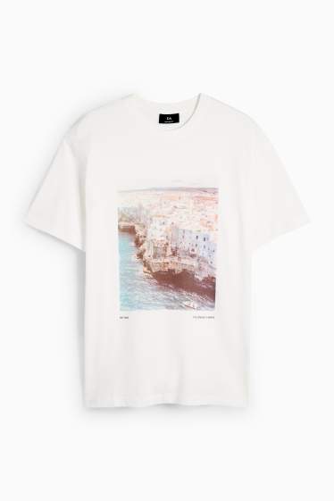 Herren - T-Shirt - Relaxed Fit - weiss