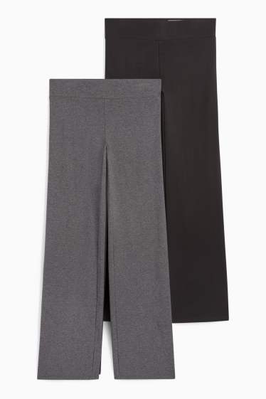 Dames - Basic legging - zwart / grijs